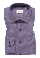 COMFORT FIT Overhemd in violet gestructureerd