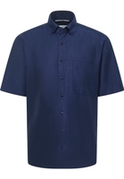 COMFORT FIT Linen Shirt in midnight plain
