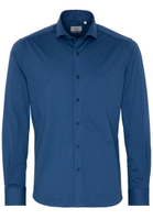 MODERN FIT Jersey Shirt in blau unifarben