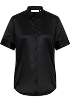 Cover Shirt Bluse in schwarz unifarben