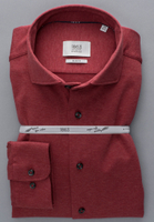 SLIM FIT Jersey Shirt in rot unifarben