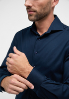 MODERN FIT Jersey Shirt in dark blue plain