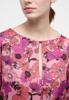 T-shirt blouse in coral printed