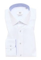 COMFORT FIT Luxury Shirt in weiß unifarben
