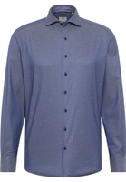 MODERN FIT Soft Luxury Shirt in blauw vlakte