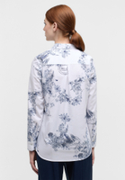 Oxford Shirt Blouse Bleu marine imprimé