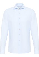 SLIM FIT Linen Shirt in pastellblau unifarben