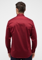MODERN FIT Luxury Shirt in rubinrot unifarben