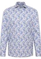 COMFORT FIT Overhemd in koningsblauw gedrukt