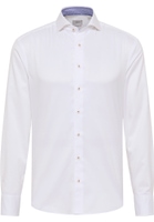 SLIM FIT Soft Luxury Shirt in off-white vlakte
