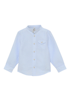 Linen Shirt in himmelblau unifarben