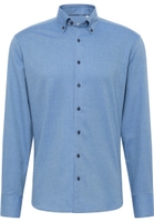 MODERN FIT Overhemd in rookblauw vlakte