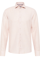 SLIM FIT Linen Shirt in beige vlakte