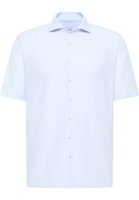MODERN FIT Linen Shirt in pastel blue plain