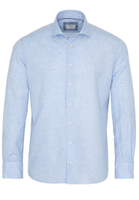 MODERN FIT Linen Shirt in light blue plain