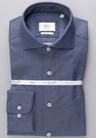 SLIM FIT Soft Luxury Shirt in blau unifarben