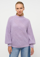 Knitted jumper in lavender plain