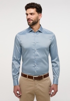 SLIM FIT Performance Shirt in graublau unifarben
