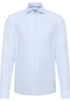 MODERN FIT Linen Shirt in himmelblau unifarben