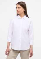 Linen Shirt Bluse in weiß unifarben