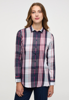 shirt-blouse in navy checkered