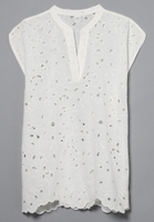 Blusenshirt in off-white unifarben
