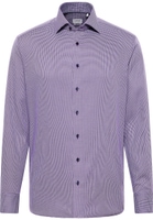 MODERN FIT Hemd in violett strukturiert