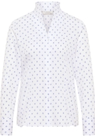 shirt-blouse in white/light blue printed