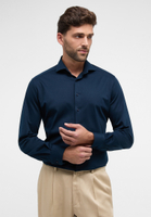 MODERN FIT Jersey Shirt in dunkelblau unifarben