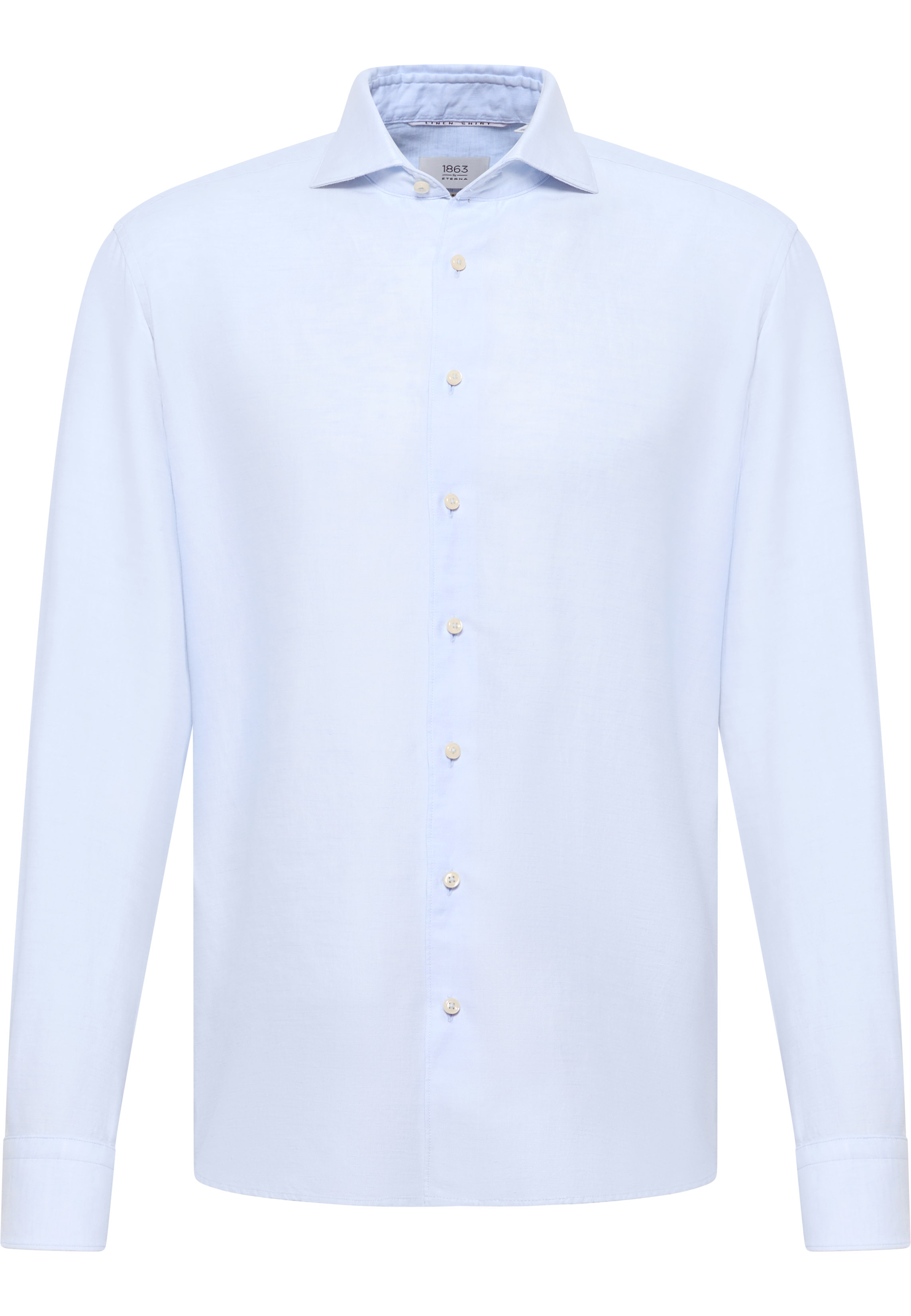 MODERN FIT Linen Shirt in pastelblå vlakte