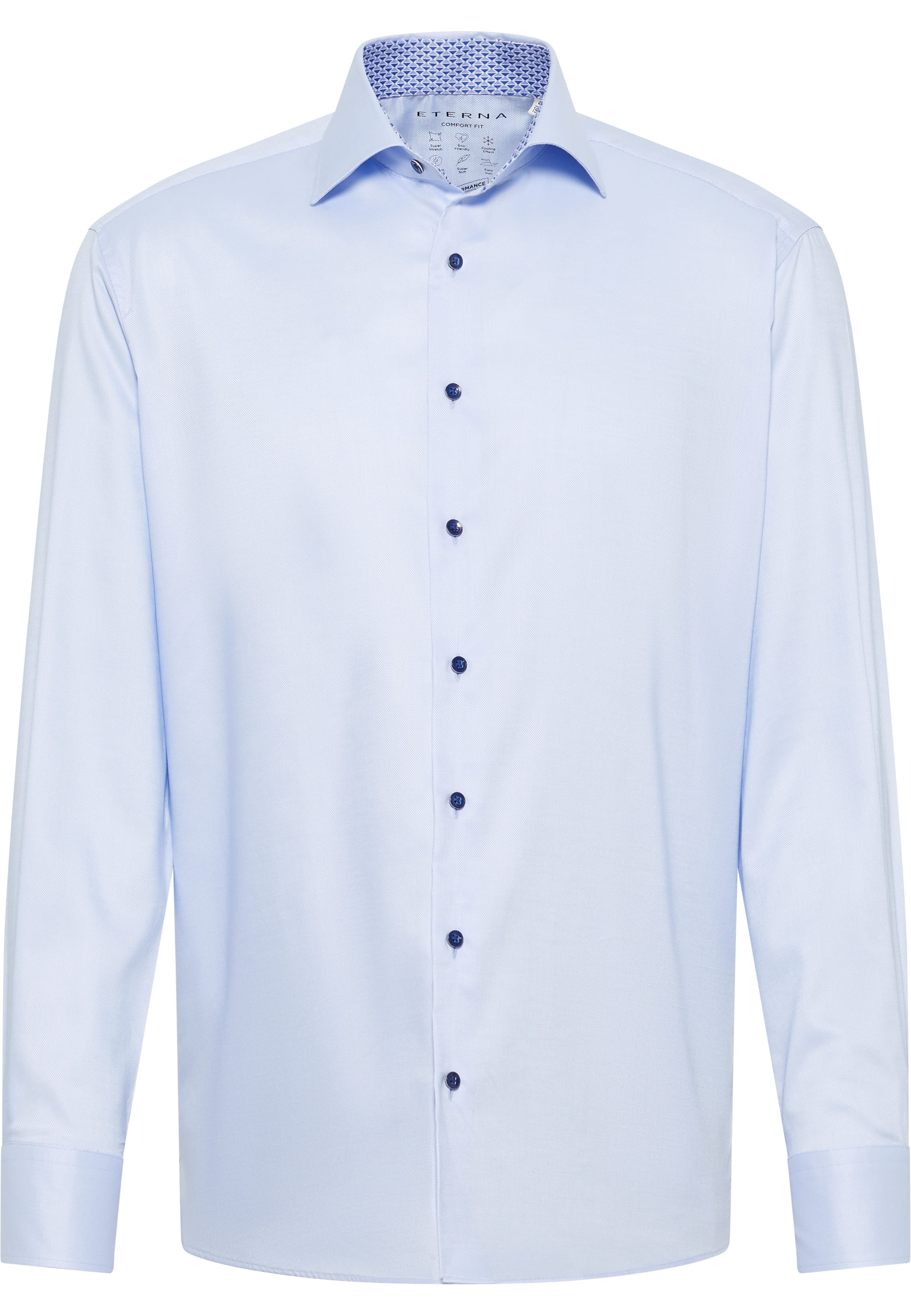 COMFORT FIT Performance Shirt in light blue structured