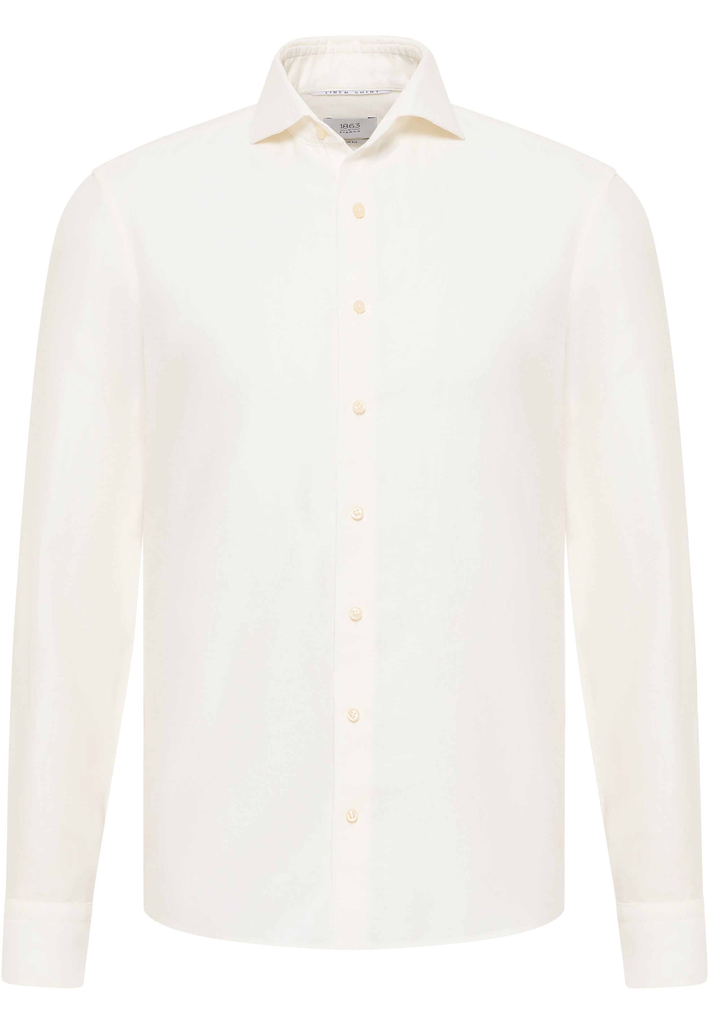 SLIM FIT Linen Shirt in champagner unifarben