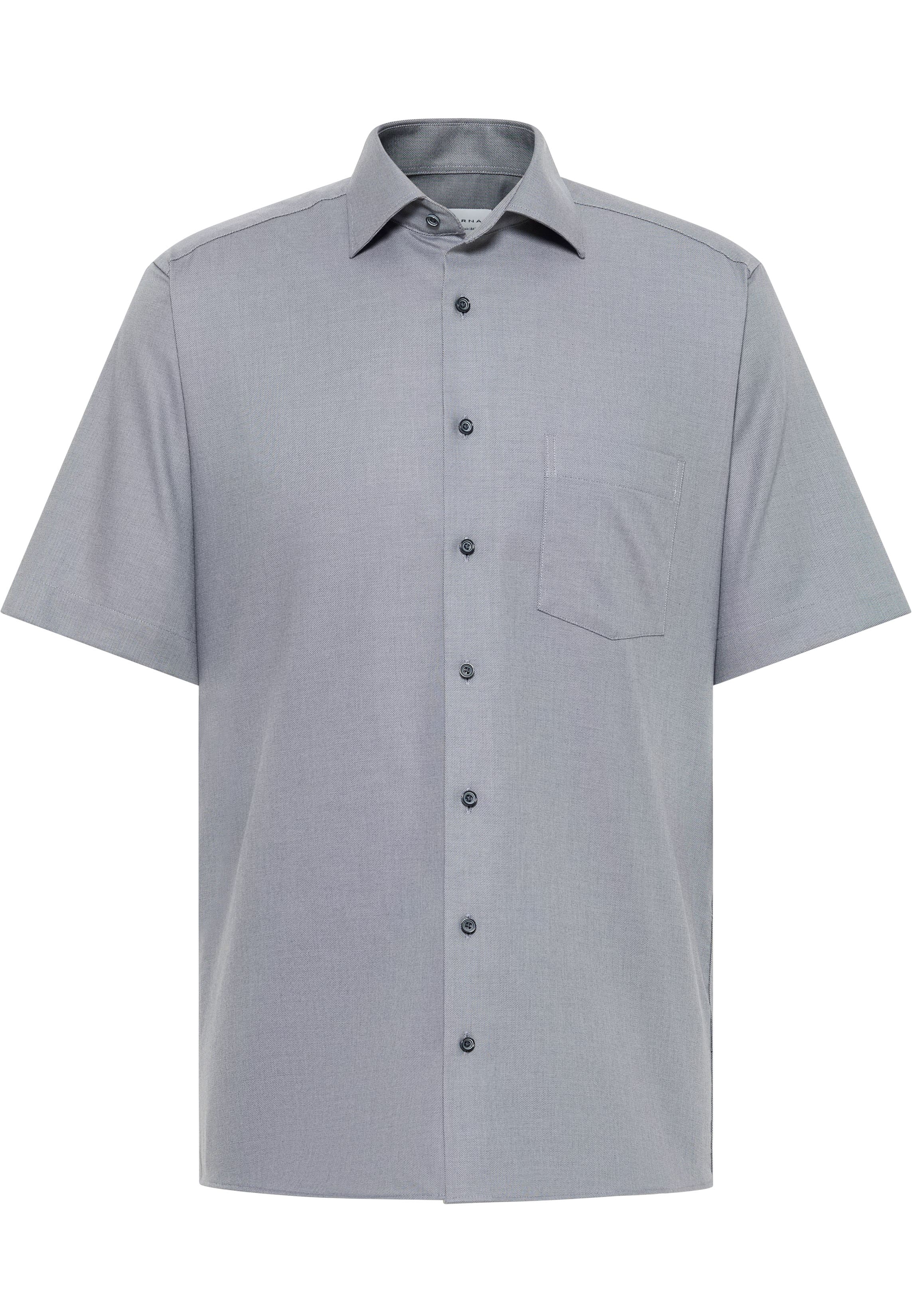 MODERN FIT Shirt in steel grey structured