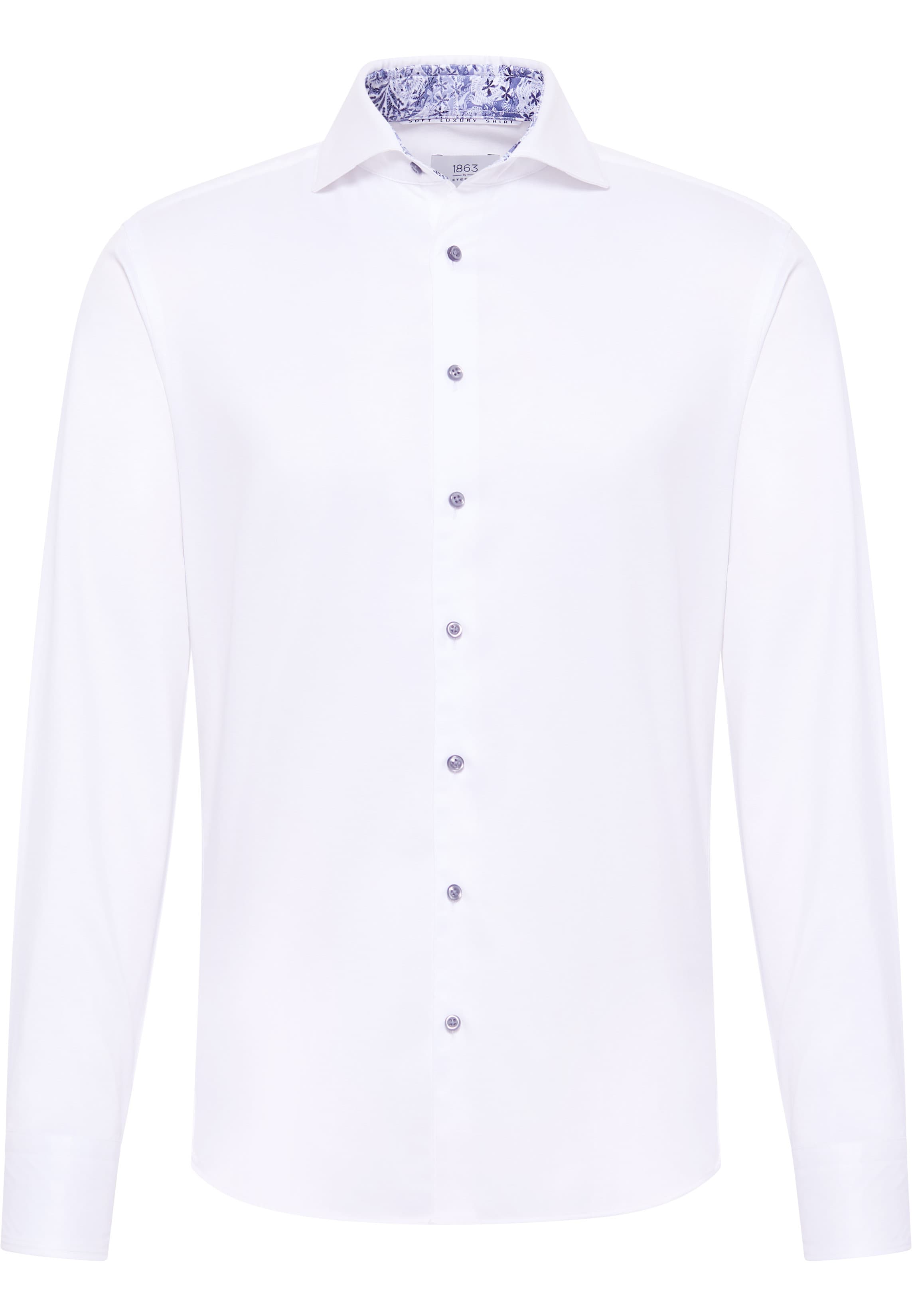 SLIM FIT Soft Luxury Shirt in wit vlakte