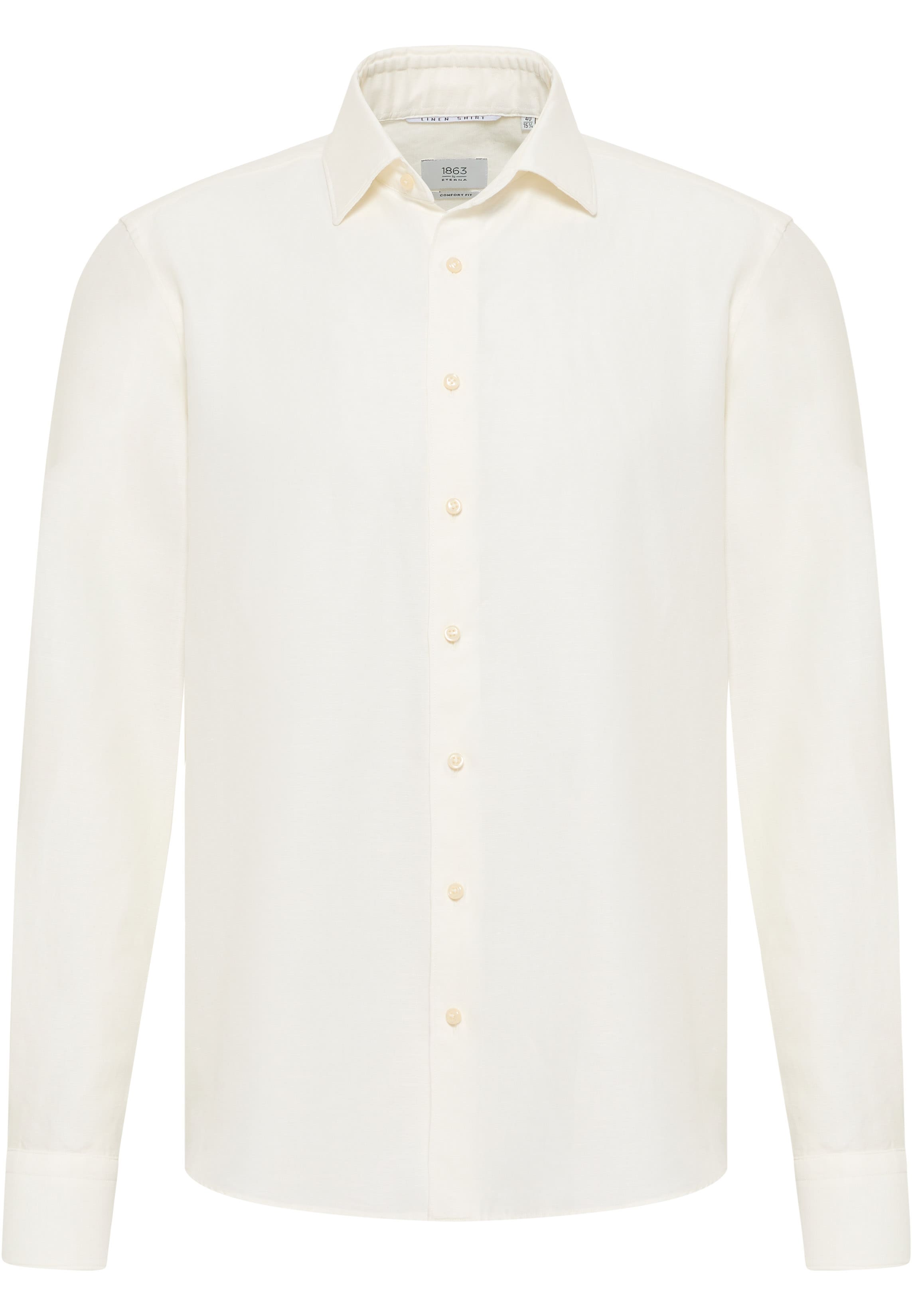 COMFORT FIT Linen Shirt in champagne plain