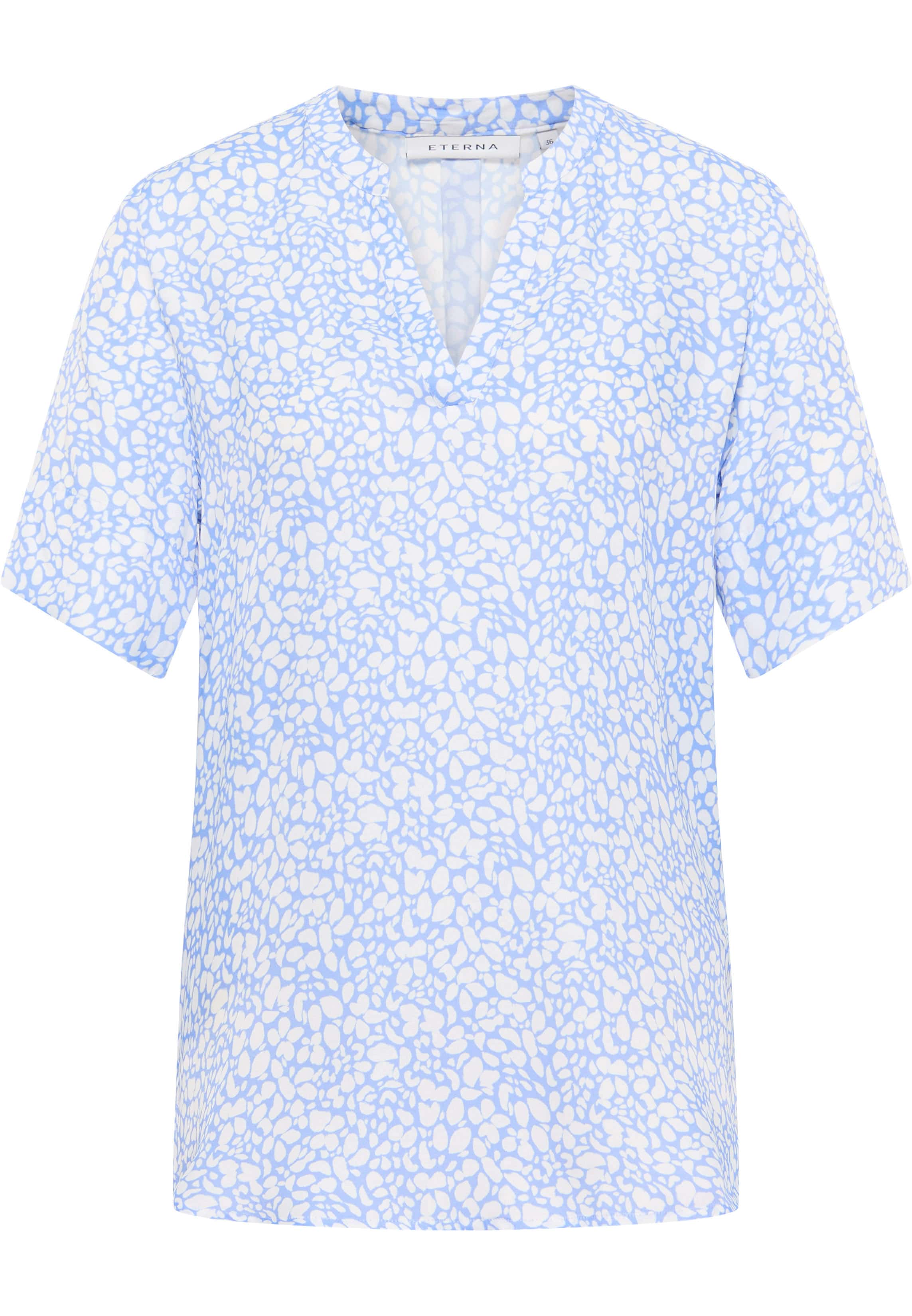 tunic in light blue printed