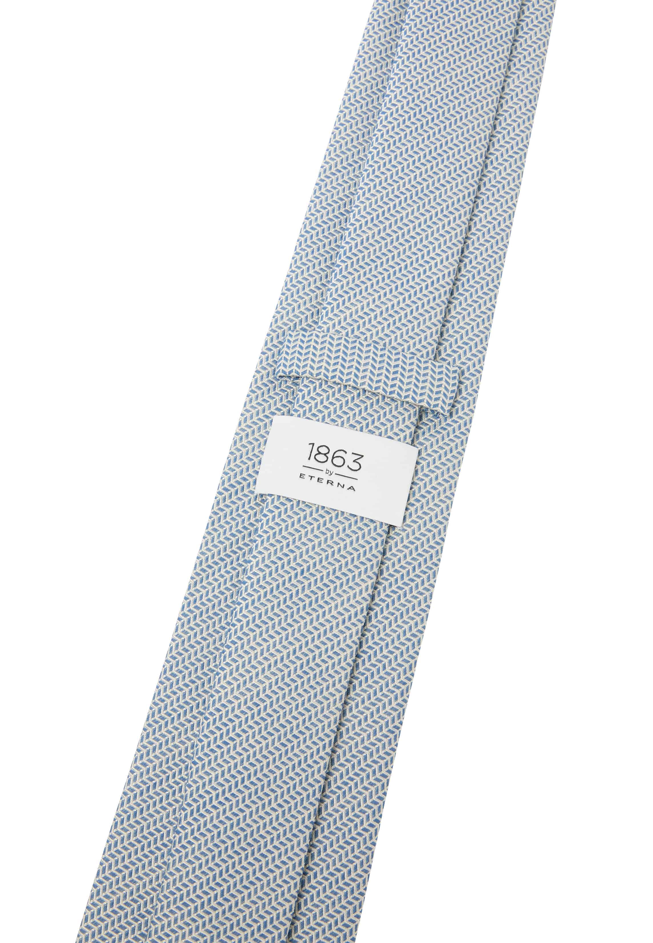 Tie in medium blue patterned