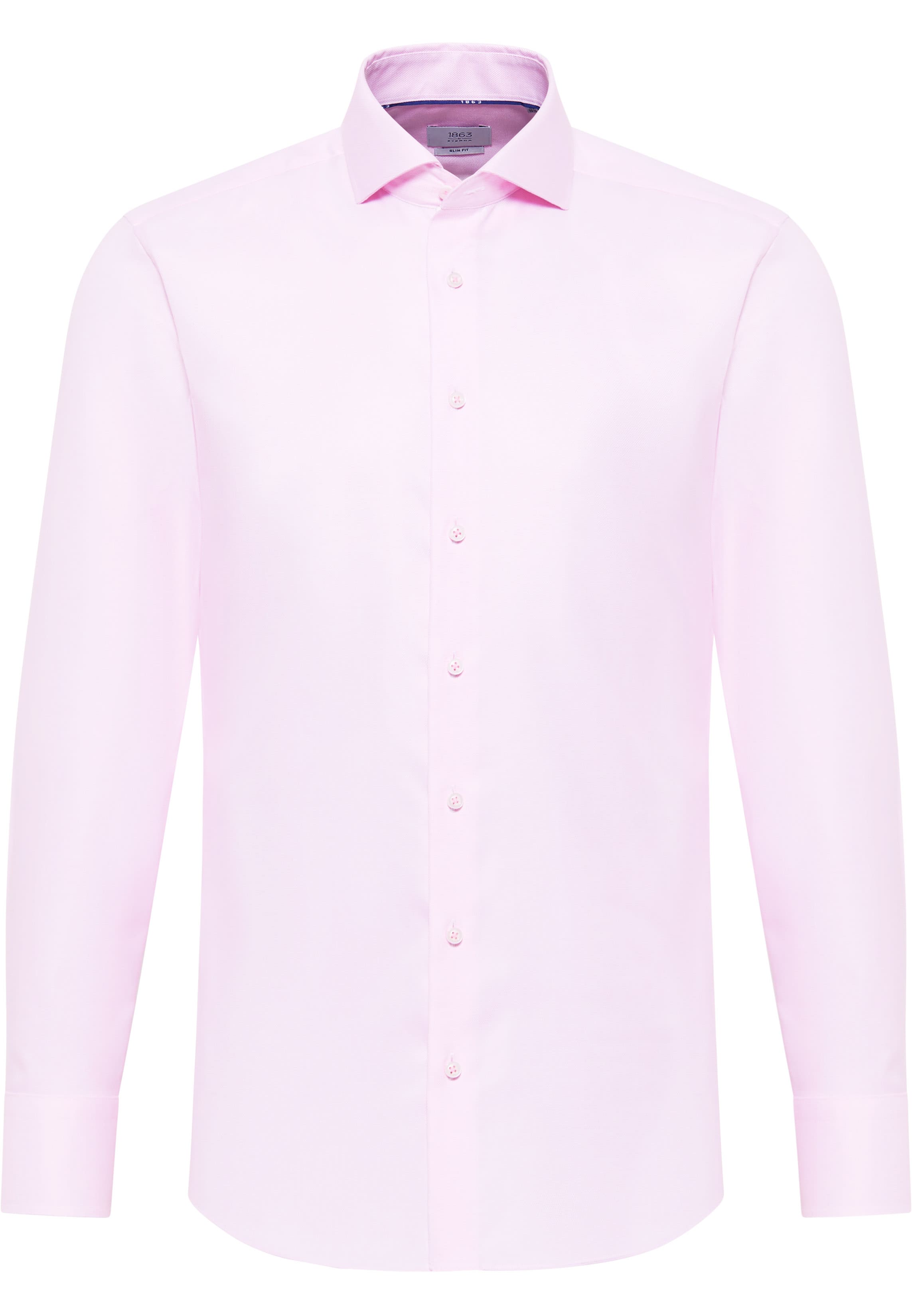SLIM FIT Overhemd in roze gestructureerd