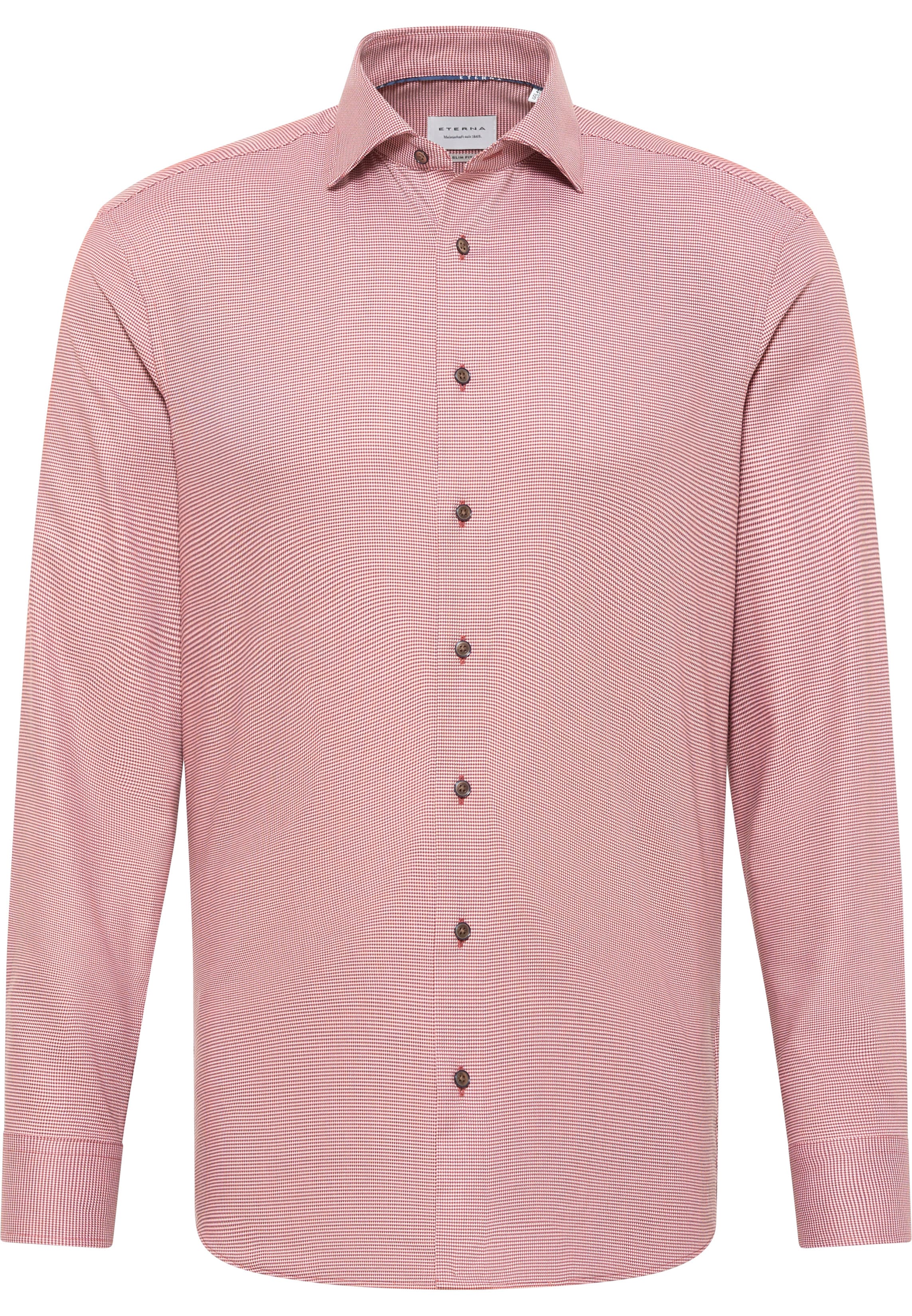 SLIM FIT Shirt in light red structured
