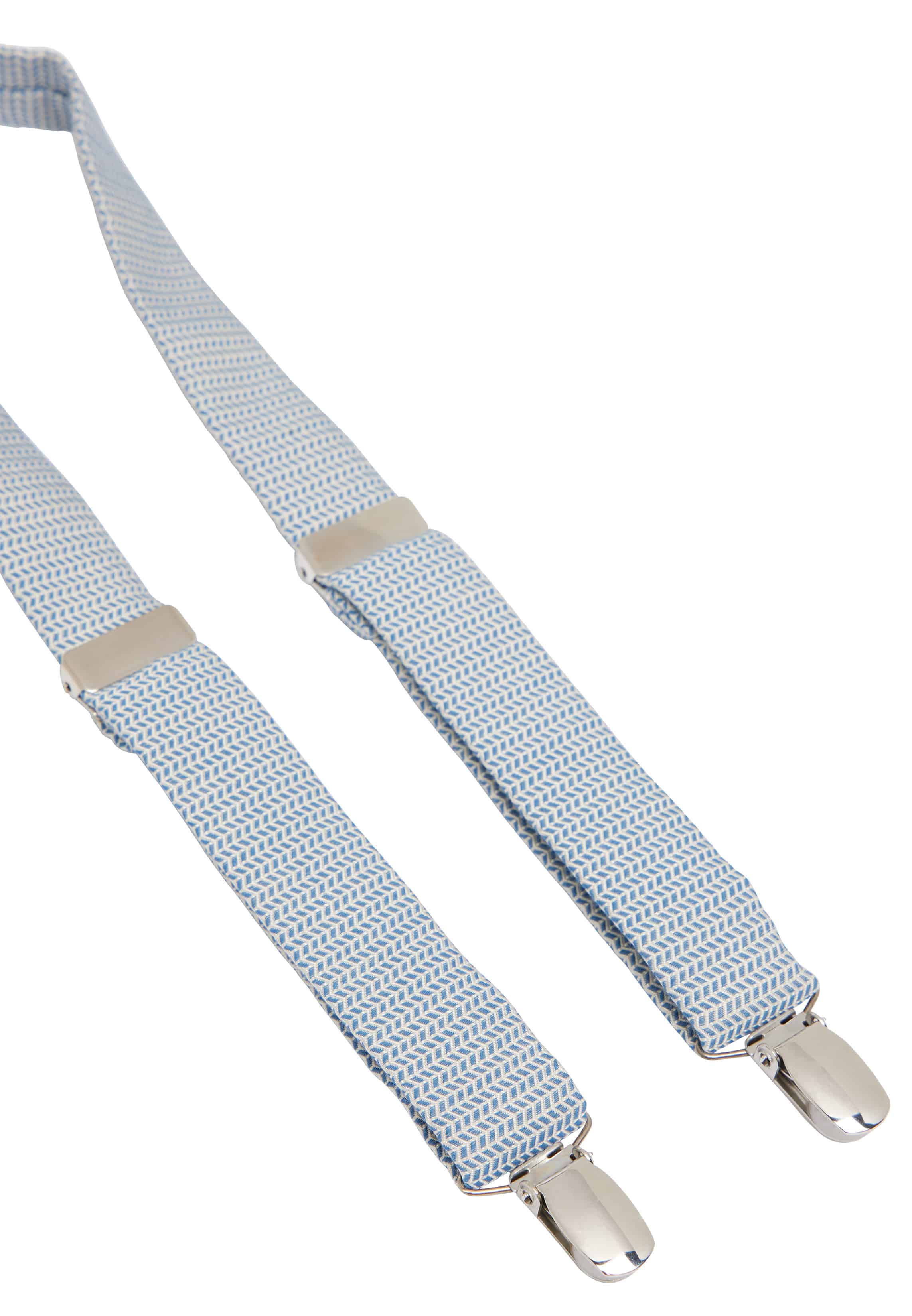 Braces in medium blue patterned