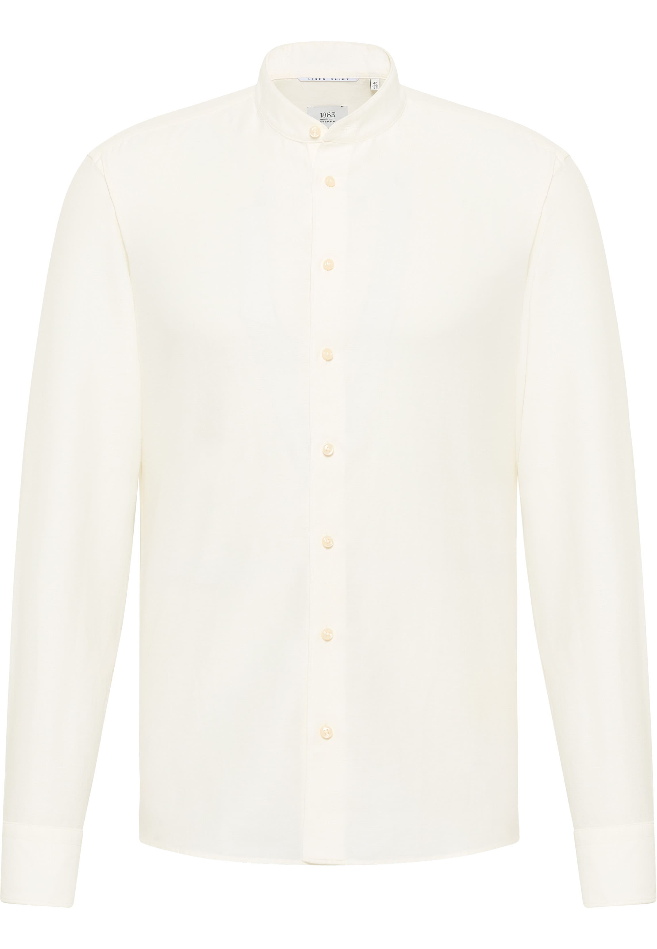 SLIM FIT Linen Shirt in champagne plain