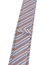 Cravate bleu clair/orange rayé