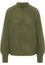 Knitted jumper in khaki plain
