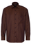 COMFORT FIT Overhemd in bruin gestructureerd