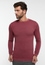 Knitted jumper in berry plain