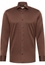 SLIM FIT Cover Shirt in donkerbruin vlakte