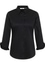 Satin Shirt Blouse in black plain