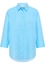 Linen Shirt Blouse in azure plain