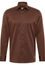 MODERN FIT Cover Shirt in dark brown plain