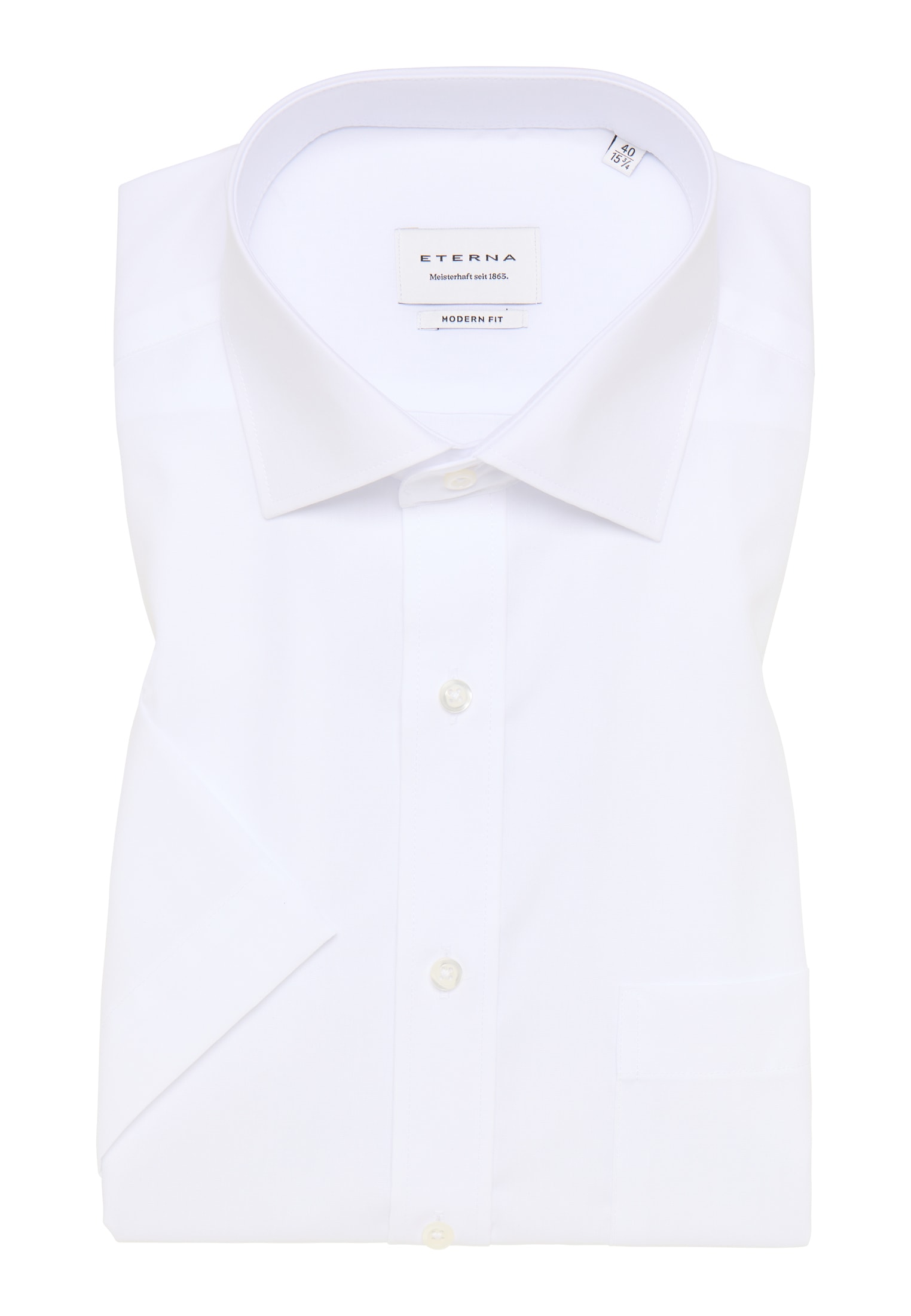 MODERN FIT Original 37 | | Kurzarm unifarben weiß | 1SH00092-00-01-37-1/2 weiß | Shirt in